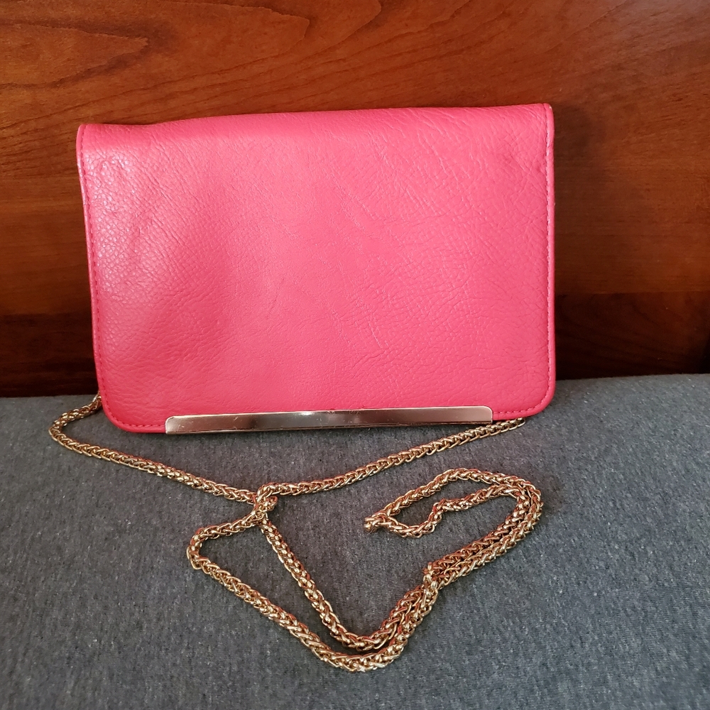 Jun&Ivy Coral and Gold purse/clutch